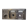 Double Bowl Kitchen Sink (with Side Waste Bin)