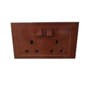 JUNON Wooden Cherry Twin Socket 13a