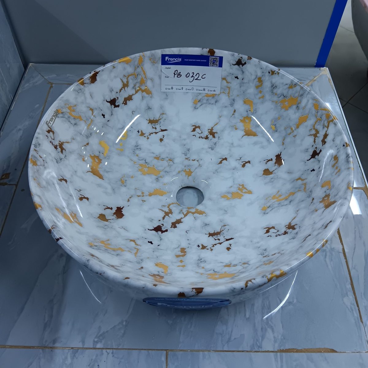 Frencia Counter Top Basin (Marble Brown) - Image 1