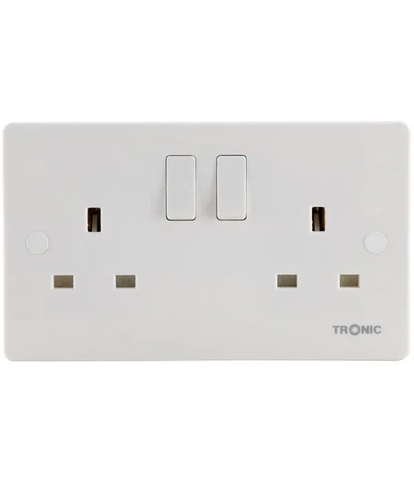 TRONIC 2X 13A SLIM TWIN SWITCH SOCKET