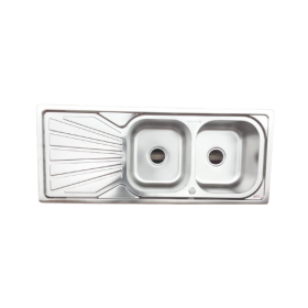 Double Bowl Single Drain Kitchen Sink (Light)