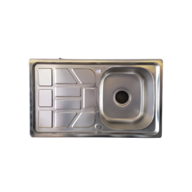 Single Bowl Single Tray Kitchen Sink (Deep Stainless)