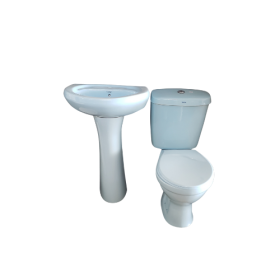Close Couple Toilet (Blue - Complete Set)