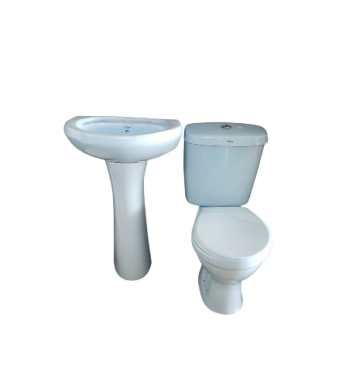 Close Couple Toilet (Blue - Complete Set)
