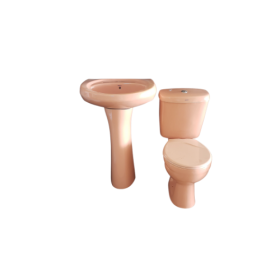 Close Couple Toilet (Pink - Complete Set)