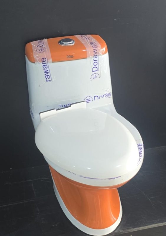 Doraware One Piece Toilet (Orange & White)