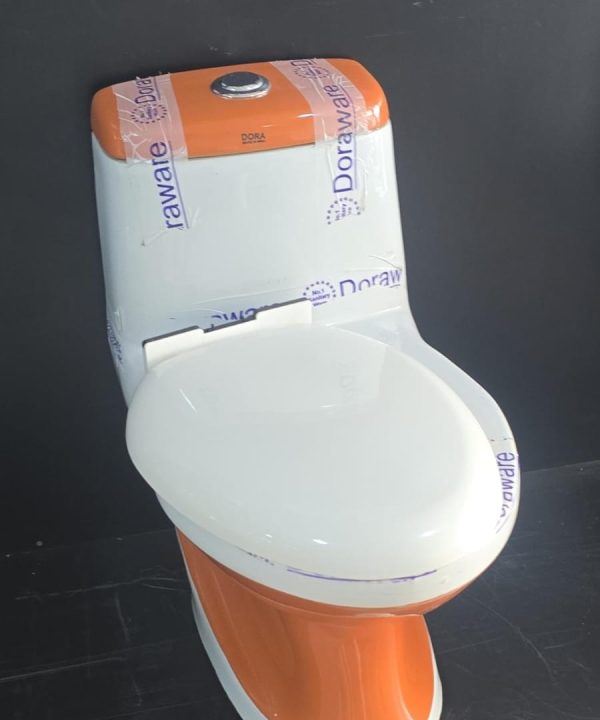 Doraware One Piece Toilet (Orange & White)