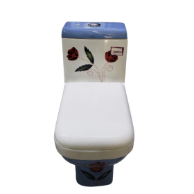 One Body Toilet - Synova (Flowerly; Blue)