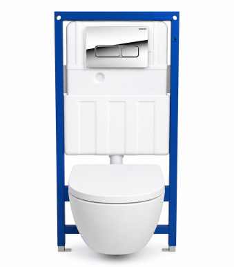 HOMART Concealed Cistern with Chrome Flush Plate