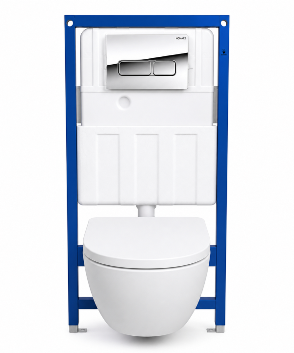 HOMART Concealed Cistern with Chrome Flush Plate